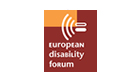 European Disability Forum logo, go to web