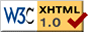 xhtml 1.0 valid certification banner